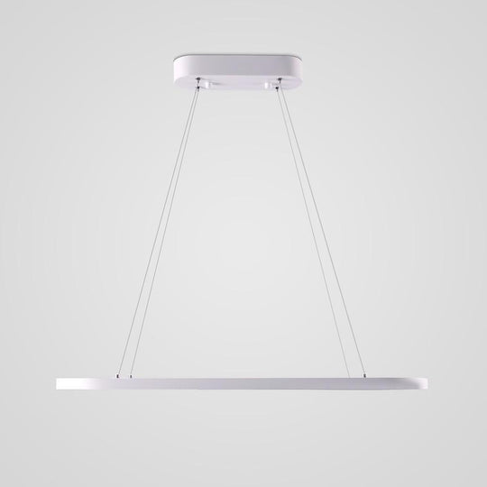 Rectangular Curves Metal LED Modernist Pendant Light