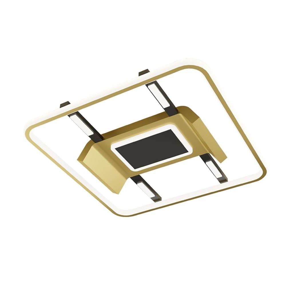 Square Metal Dimmable LED Modern Flush Mount Ceiling Light