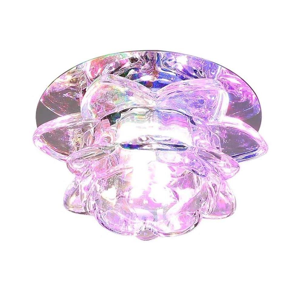 Electroplated Glass Flower Design LED Ceiling Light