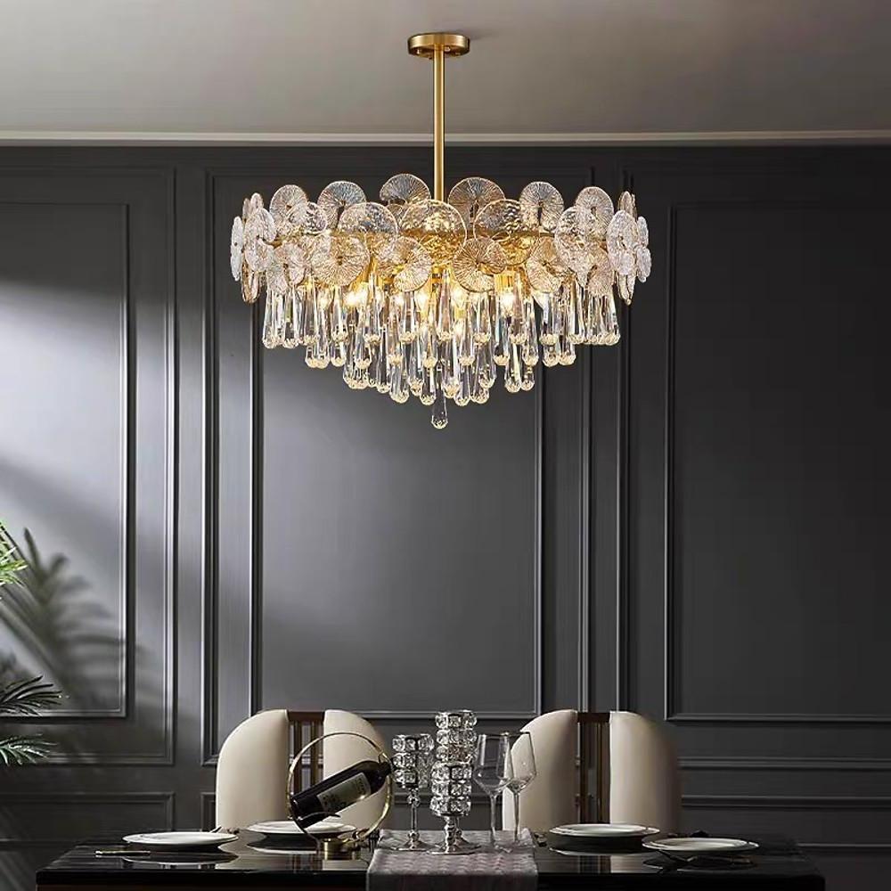 Candelabra Metal Crystal LED Flush Mount Ceiling Light