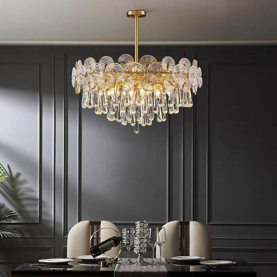 Candelabra Metal Crystal LED Flush Mount Ceiling Light