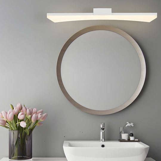 Ultra-Sleek Curved Linear LED Bathroom Vanity Light