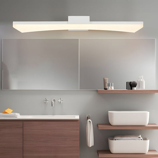 Ultra-Sleek Curved Linear LED Bathroom Vanity Light