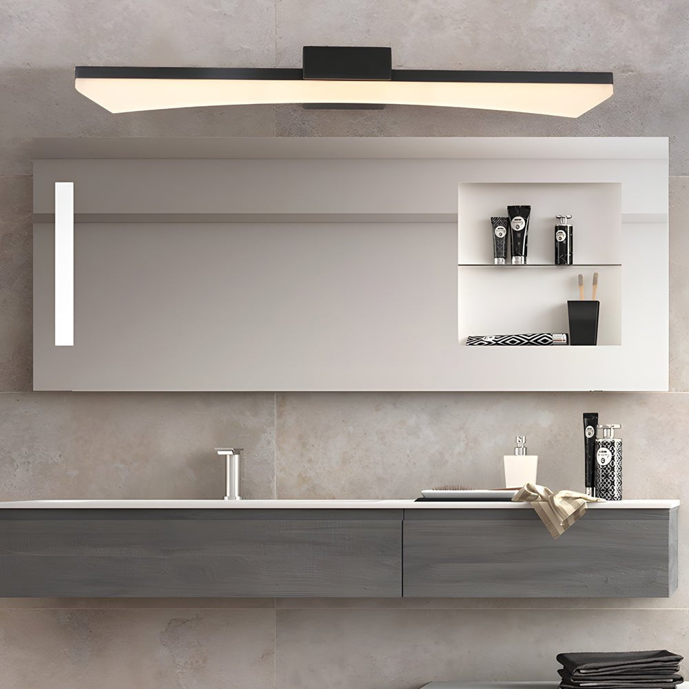 Ultra-Sleek Curved Linear LED Bathroom Vanity Light