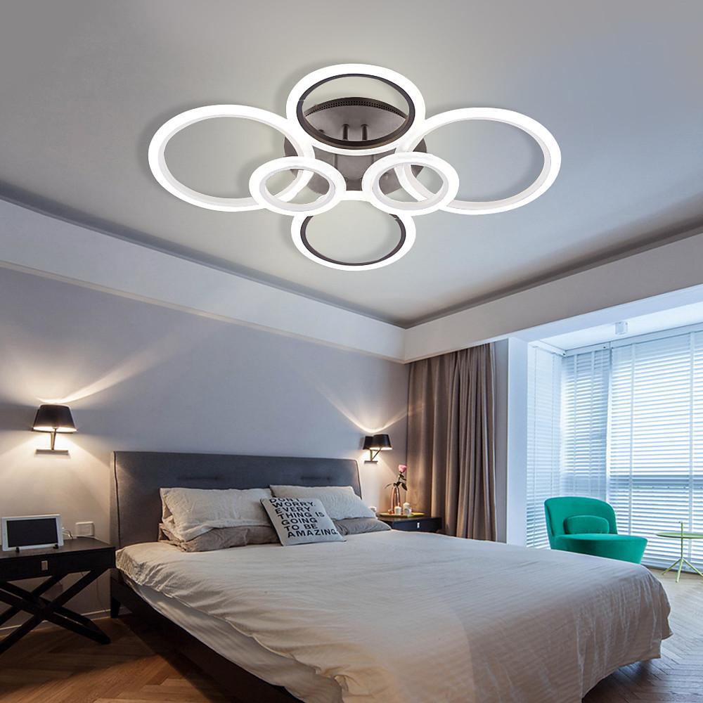 Circles Aluminum Acrylic Flush Mount LED Ceiling Light
