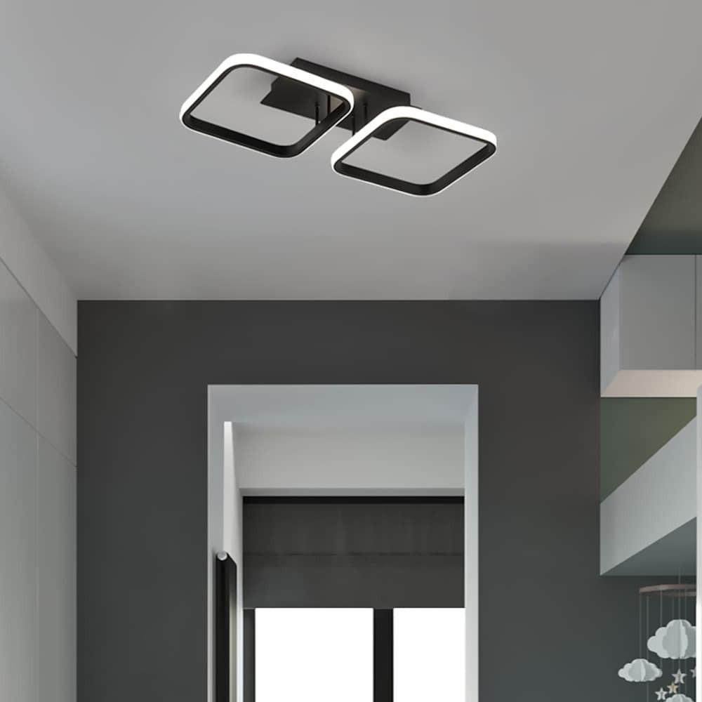 2 Square Acrylic LED Flush Mount Ceiling Light – Corridors