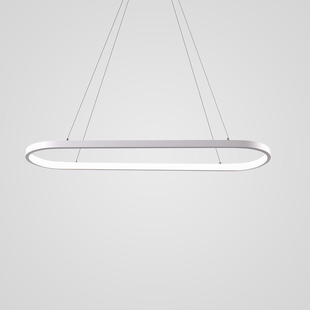 Rectangular Curves Metal LED Modernist Pendant Light