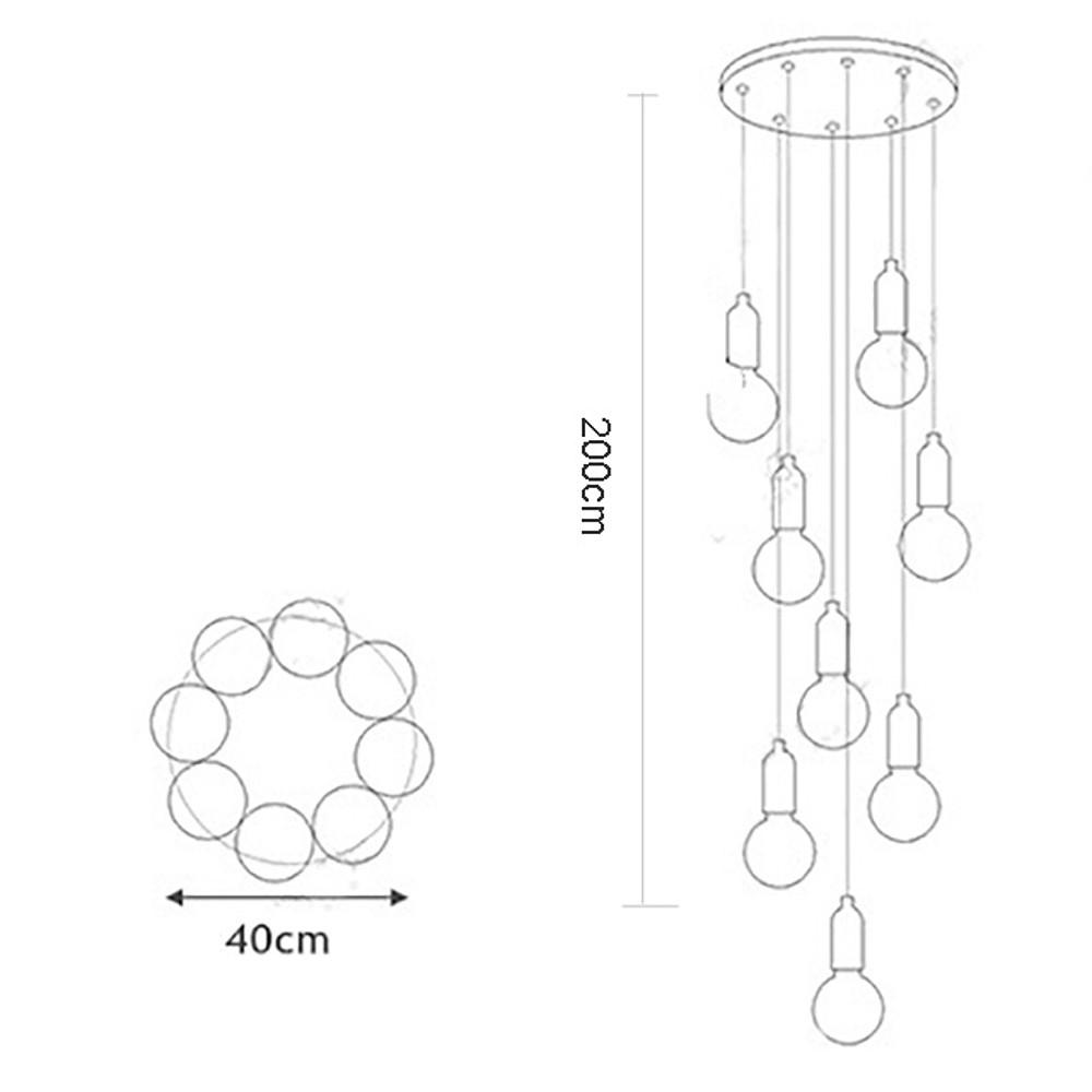 Acrylic Bubble Globe LED Modern Pendant Light Hanging Lamp Island Light