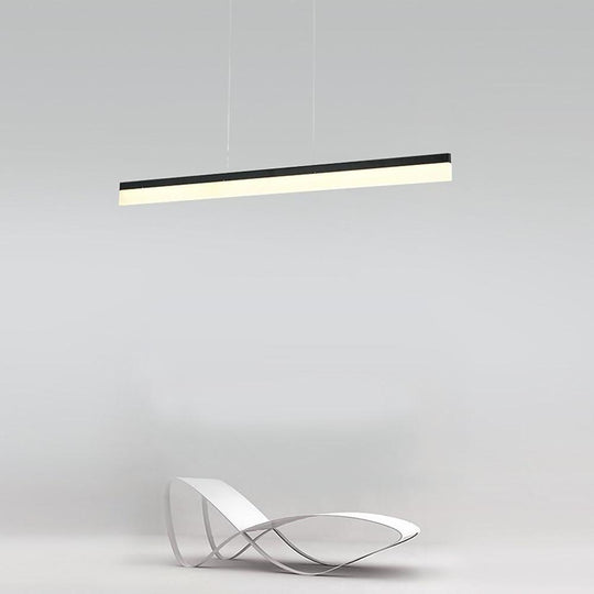 Modern Linear Aluminum Acrylic LED Pendant Light