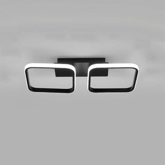 2 Square Acrylic LED Flush Mount Ceiling Light – Corridors