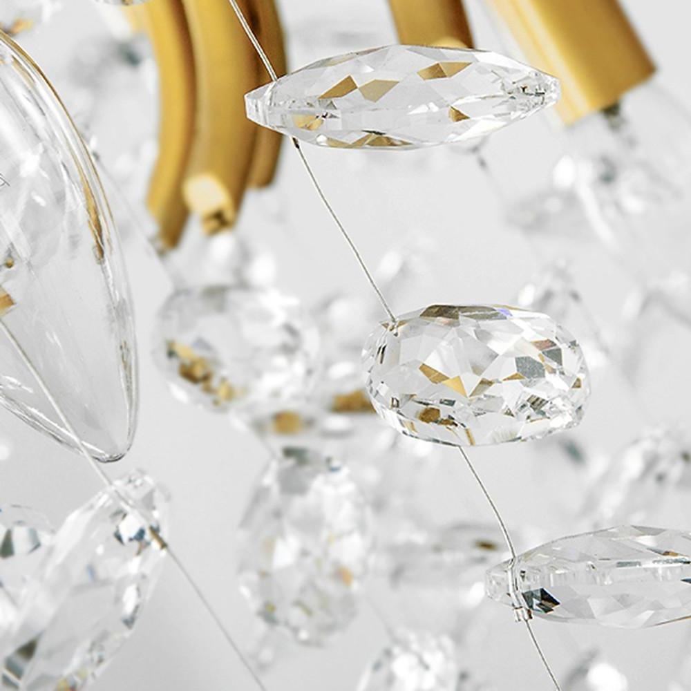 Antique Crystal 7-Light LED Artistic Chandelier for Kitchen Island Lighting