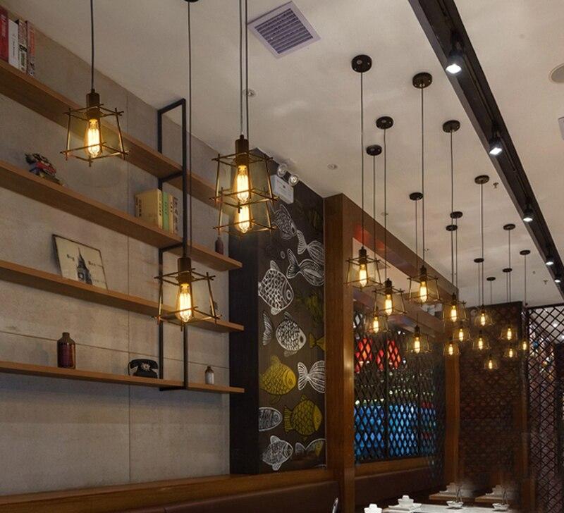 Vintage Iron Frame Chandelier Edison Bulb E27 Holder Loft Restaurant Bar Cafe Living Room Retro Industrial Style Chandeliers