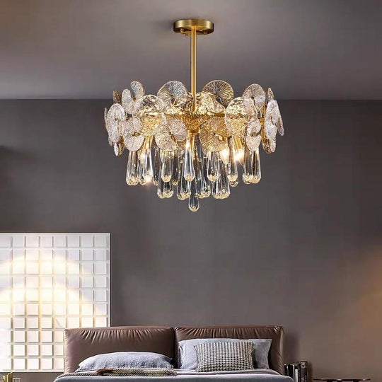 Candelabra Metal Crystal LED Flush Mount Ceiling Light