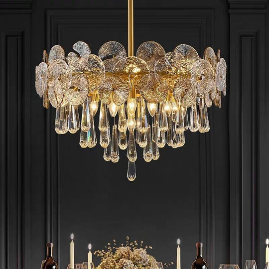 Candelabra Metal Crystal LED Flush Mount Ceiling Light