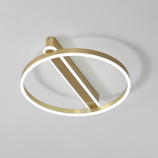 Circle Linear Dimmable LED Modern Ceiling Light – Flush Mount Design