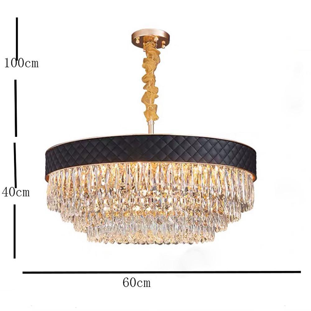Drum-Shaped LED Electroplated Crystal Modern Chandelier
