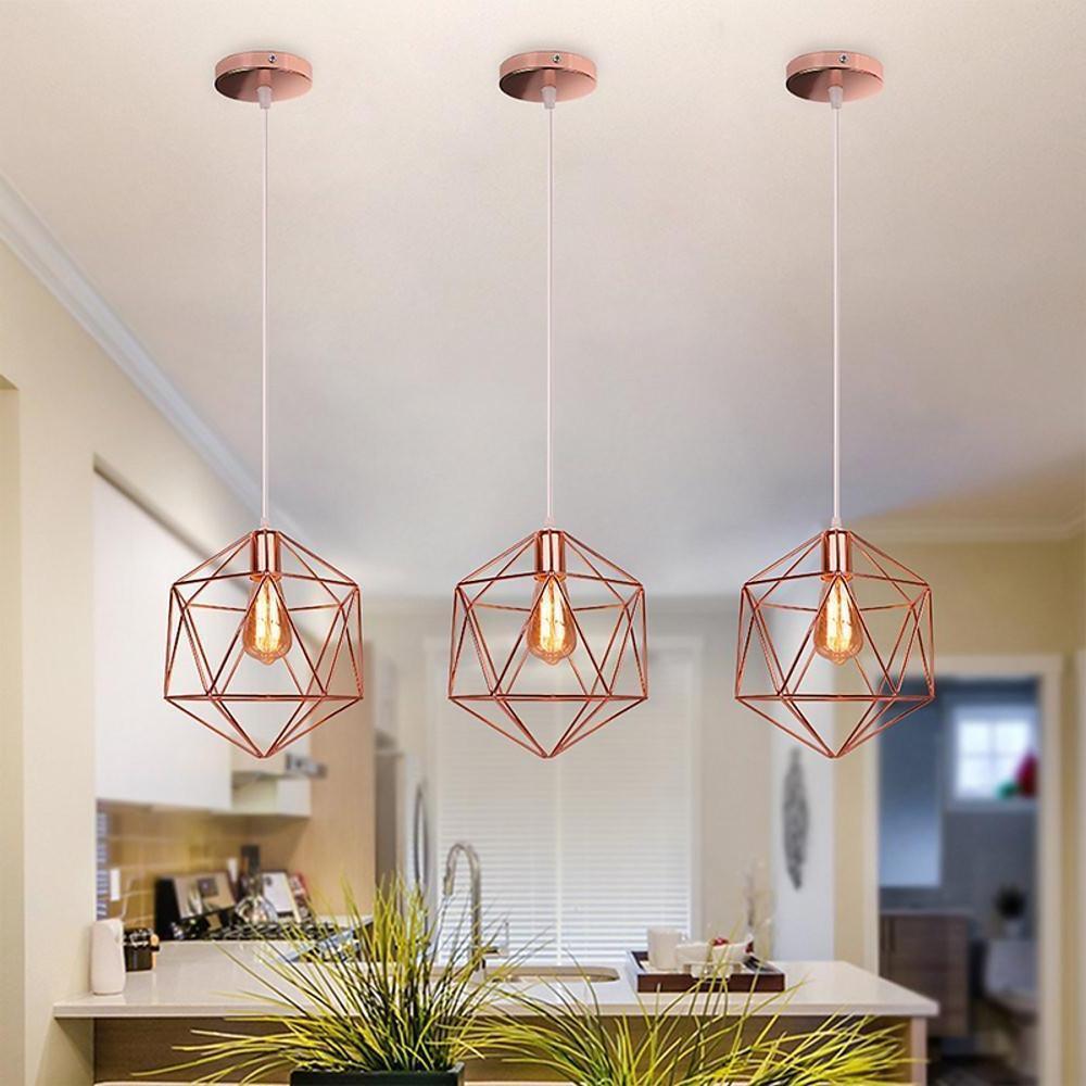 Geometric Cage LED Industrial Modern Pendant Ceiling Light