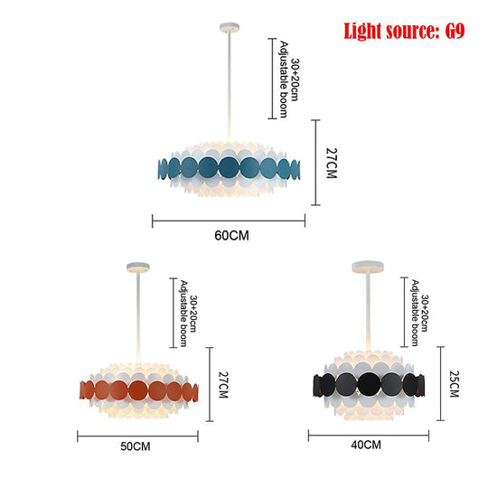 Circles Frills Blue Pendant Light – Metal Stylish Ceiling Light