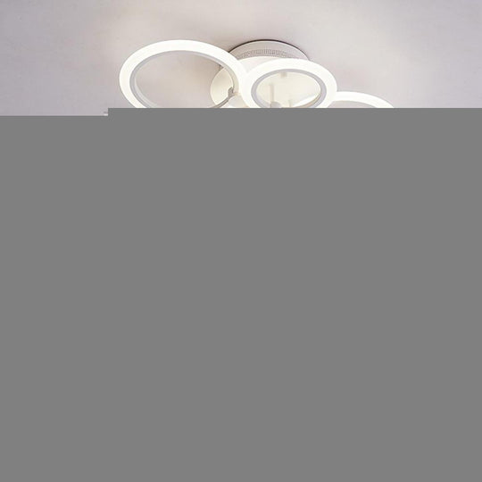 Circles Aluminum Acrylic Flush Mount LED Ceiling Light