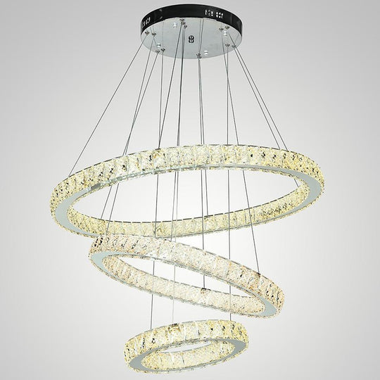 Geometrical Design Circle LED Crystal Chandelier
