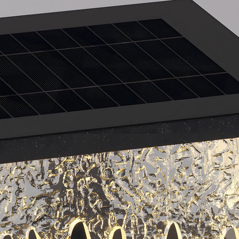 Square Waterproof LED Solar Fence Post Light