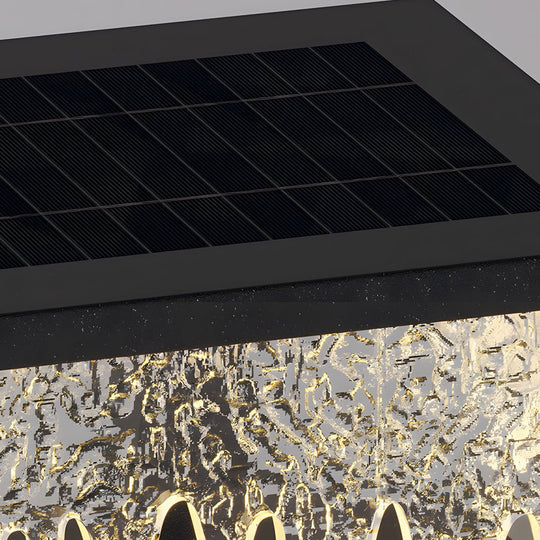 Square Waterproof LED Solar Fence Post Light