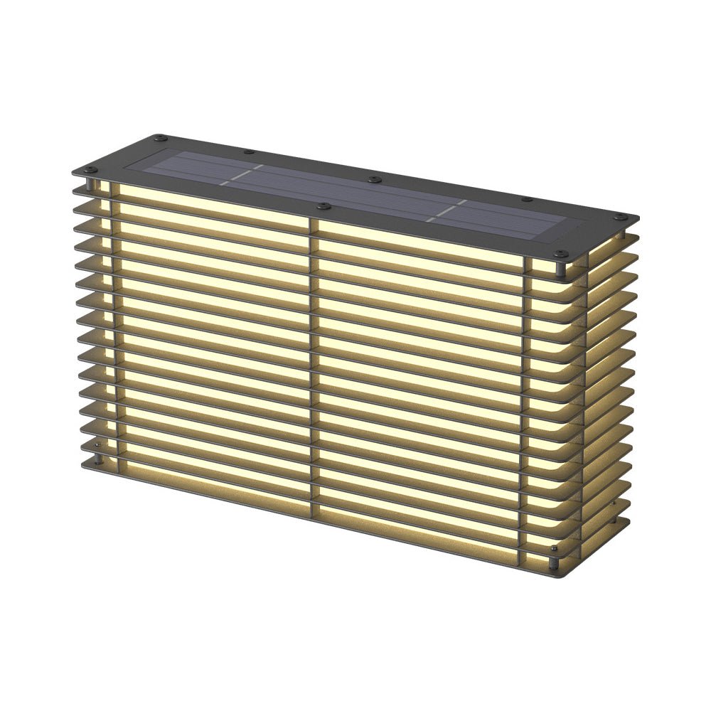 Square Grid Solar Powered Waterproof LED Outdoor Wall Light