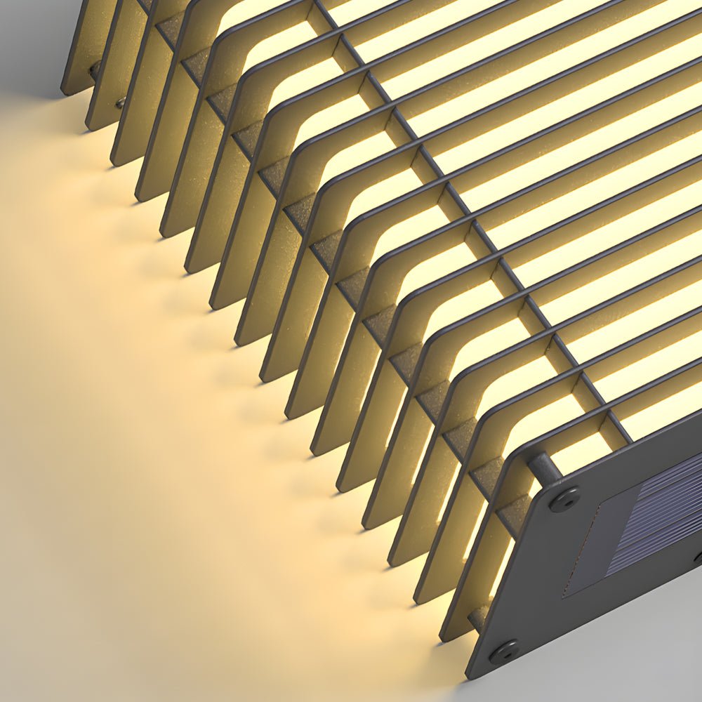 Square Grid Solar Powered Waterproof LED Outdoor Wall Light