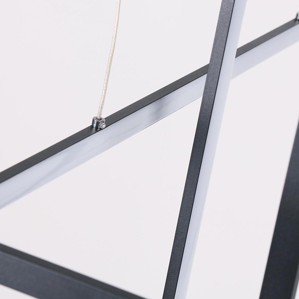 2 Rectangular LED Black Modern Pendant Lighting Hanging Ceiling Light