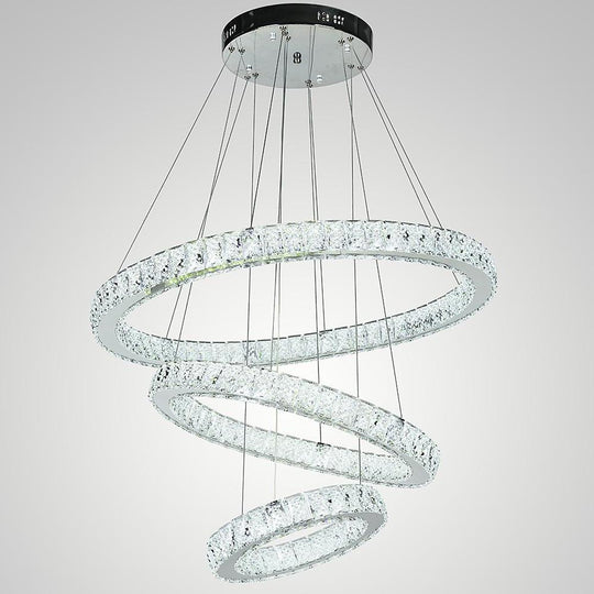 Geometrical Design Circle LED Crystal Chandelier