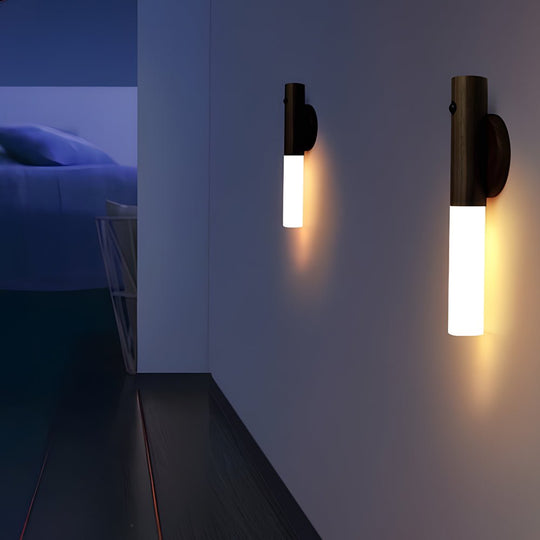 Wood Stick Motion Sensor Night Light USB Portable Lamp