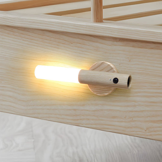 Wood Stick Motion Sensor Night Light USB Portable Lamp