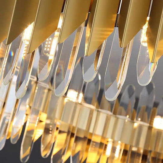 Modern Round Crystal Stainless Steel LED Chandelier