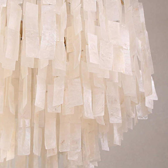 Modern Shell Shaped Contemporary Chandeliers Rustic Capiz Chandeliers