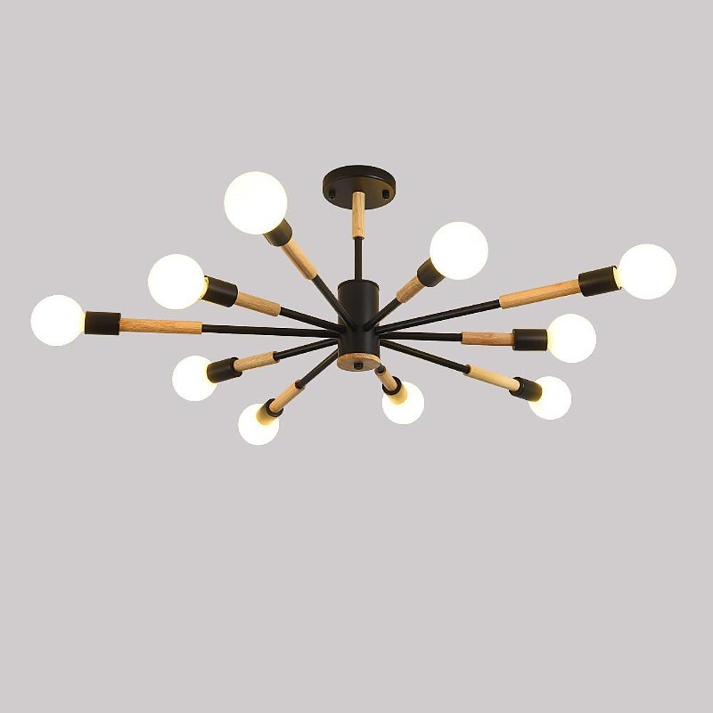 10 Light LED Nordic Style Flush Mount Ceiling Light Chandelier