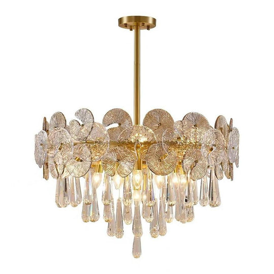 Candelabra Metal Crystal LED Flush Mount Ceiling Light