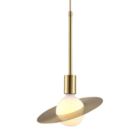 Ball-Shaped LED Gold Modern Pendant Light