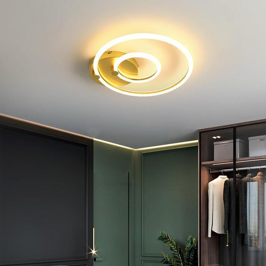 Circular Ring Dimmable LED Modern Flush Mount Ceiling Light