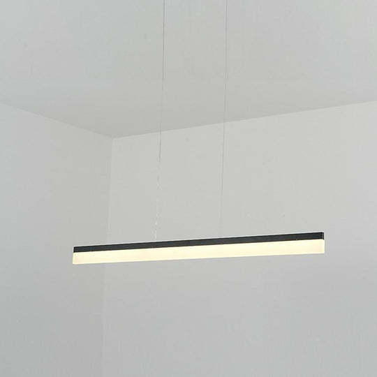 Modern Linear Aluminum Acrylic LED Pendant Light