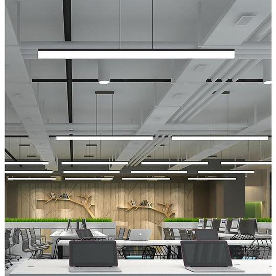 Modern Linear Aluminum Acrylic LED Pendant Light