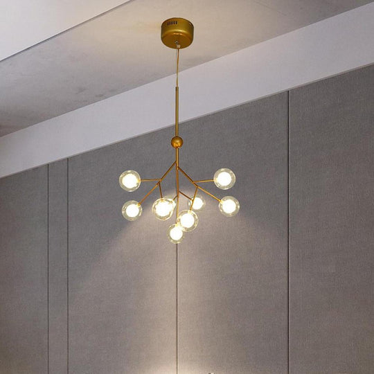 Nordic Style Sputnik Cluster Design 9-Bulb LED Chandelier