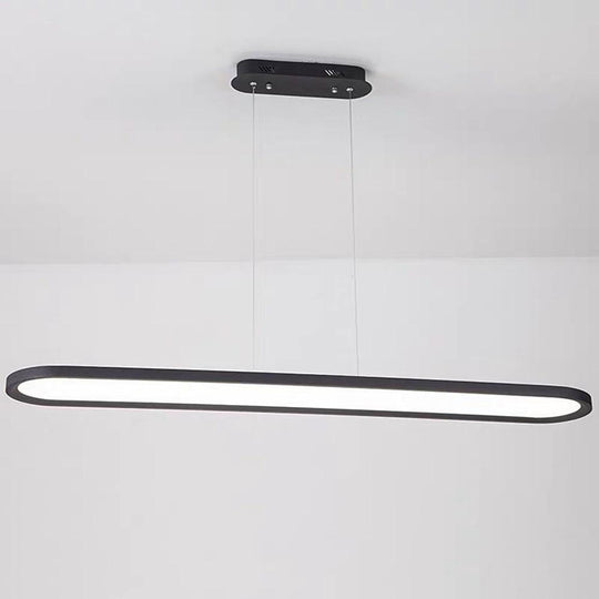 Black White Coffee Oval Shaped LED Modern Ceiling Lights Pendant Lights