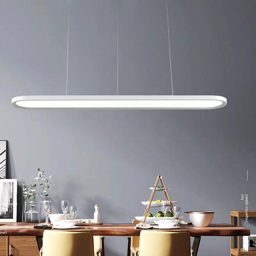 Black White Coffee Oval Shaped LED Modern Ceiling Lights Pendant Lights