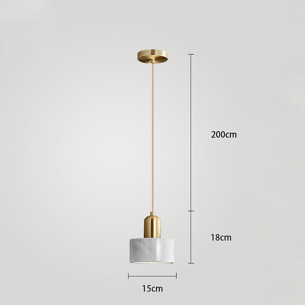 Cylindrical Electroplated Metal Resin LED Pendant Light