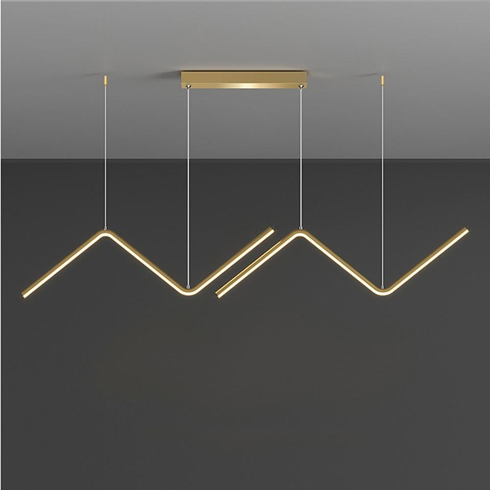 Nordic Minimalist LED 2 Lights Wave Shaped Dimmable Pendant Light