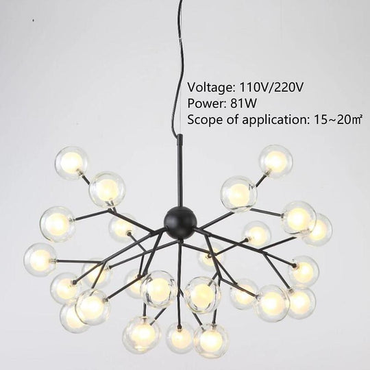 Artistic Branches Glass LED Modern Chandelier