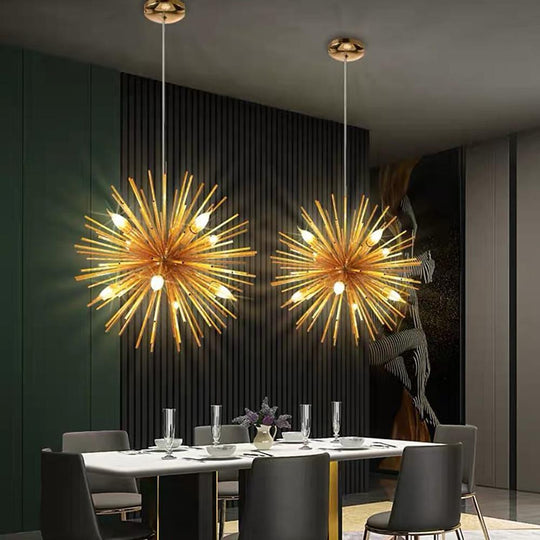 Unique Globe Design LED Electroplated Metal Pendant Light