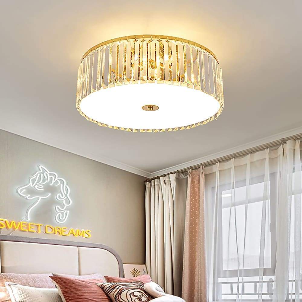 Candelabra Crystal LED Flush Mount Ceiling Light