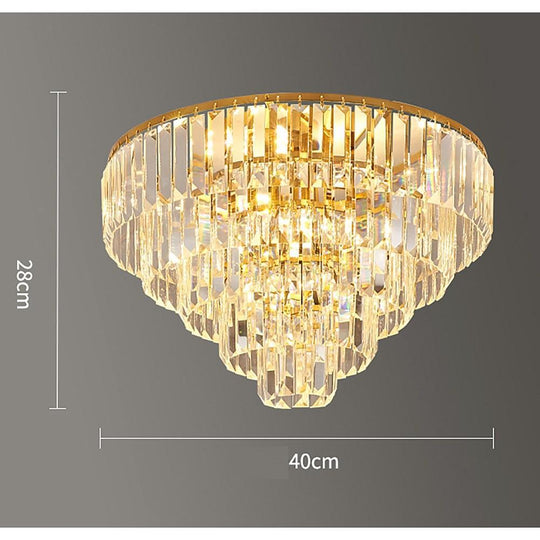 Candelabra Crystal LED Flush Mount Ceiling Light
