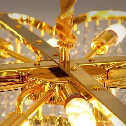 Lantern Design Electroplated Crystal LED Modern Chandelier